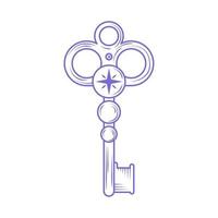 icono de llave antigua vector