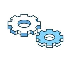 isometric gears icon vector