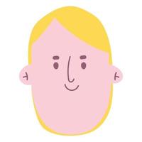 boy face cartoon vector