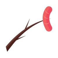 sausage in branch vector