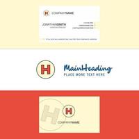 hermoso logotipo de hospital y vector de diseño vertical de tarjeta de visita