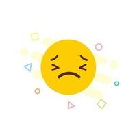 vector de diseño de icono de emoji triste