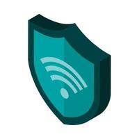 wifi de seguridad de datos vector