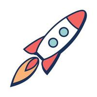 launch spaceship icon vector