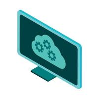 computer cloud technology vector