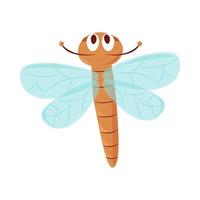 dragonfly insect cartoon vector
