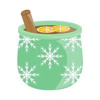 hot cocoa with lemon vector