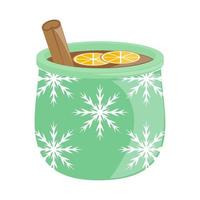 hot cocoa with lemon vector