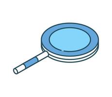 isometric magnifier icon vector