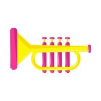 instrumento musical de trompeta vector