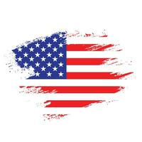 American hand paint colorful flag vector