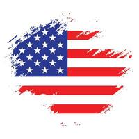 New distressed American grunge flag vector