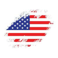 Abstract American grunge texture flag design vector