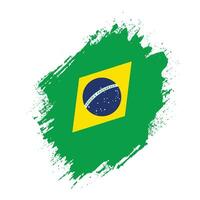 Colorful grunge effect Brazil flag vector