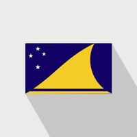 Tokelau flag Long Shadow design vector