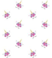 Vector seamless pattern of unicorn face