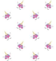 Vector seamless pattern of unicorn face