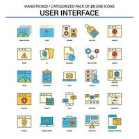 User Interface Flat Line Icon Set Business Concept Icons Design vector