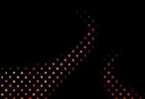 Dark orange vector pattern with symbol of cards.