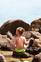 Yoga on the beach photo