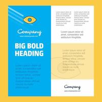 Eye Business Company Poster Template with place for text and images vector background