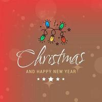 Merry Christmas card with creative design vector