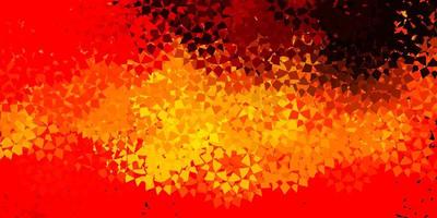 Dark orange vector background with triangles.