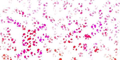 Light pink vector background with random forms.