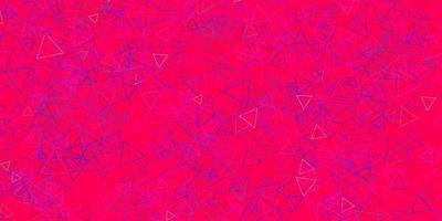 Dark Pink vector background with polygonal forms.
