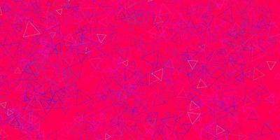 Dark Pink vector background with polygonal forms.