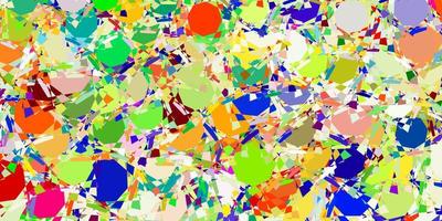 Light Multicolor vector background with triangles.