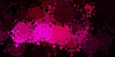 Dark Pink vector background with triangles.