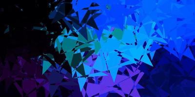 Dark pink, blue vector background with polygonal forms.