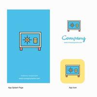 Locker Company Logo App Icon and Splash Page Design Creative Business App Design Elements vector