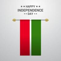 Tatarstan Independence day hanging flag background vector