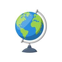 Earth globe stand vector isolated