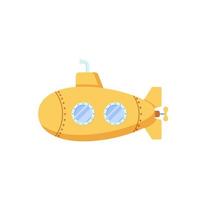 Yellow Submarine flat design vector