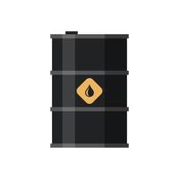 Flat design oil barrel vector