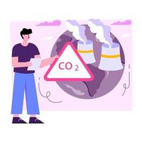 An illustration design of air pollution vector