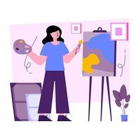 Unique design illustration of painter vector