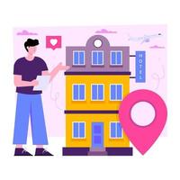 Vector design of hotel location