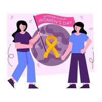 Editable design illustration of international women's day vector