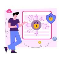 A creative design illustration of encryption vector