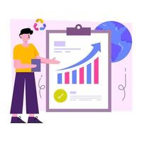 Flat design illustration of environmental analytics vector