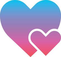 love heart shapes like - gradient solid icon vector