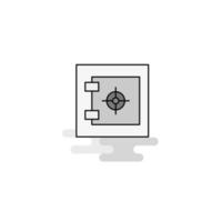 Locker Web Icon Flat Line Filled Gray Icon Vector