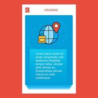 Internet mobile vertical banner design design Vector