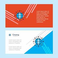 Globe abstract corporate business banner template horizontal advertising business banner vector