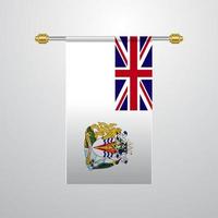 bandera colgante del territorio antártico británico vector