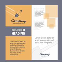 Spade Company Brochure Title Page Design Company profile annual report presentations leaflet Vector Background